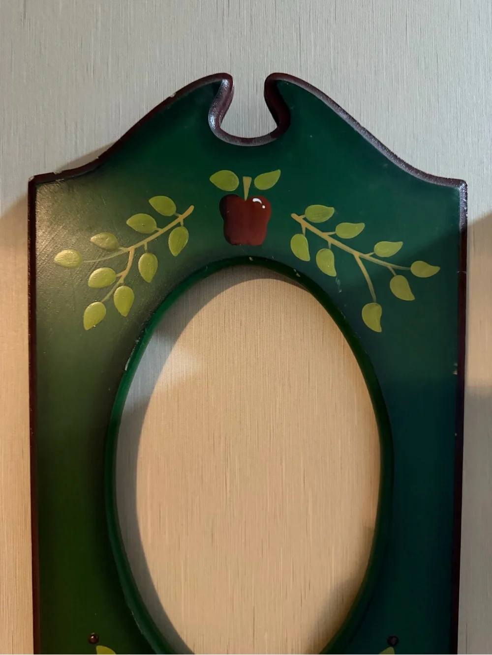 Vintage Folk Art Apple Wall Frame